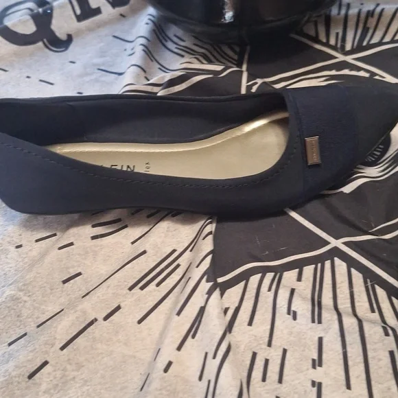NWOB ANNE KLEIN I FLEX DARK NAVY BLUE SZ  81/2 OLEESA FLATS - Picture 9 of 11